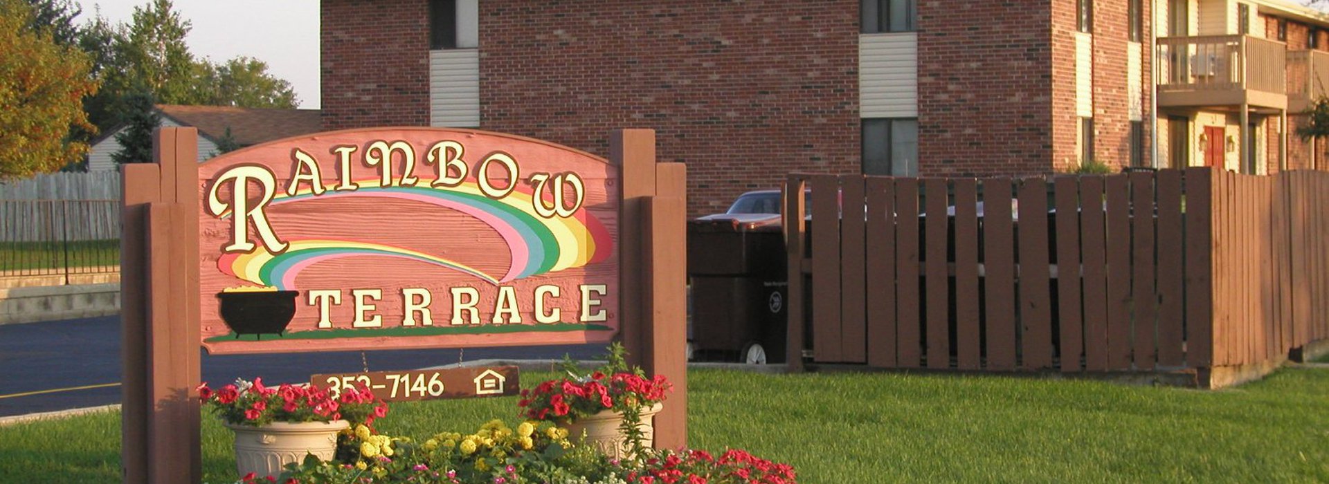 Rainbow Terrace sign